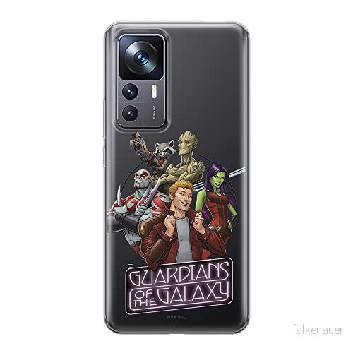 ERT GROUP mobiltelefonfodral för Xiaomi 12T/12T pro/K50 Ultra originalt och officiellt licensierat Marvel mönster Guardians of the Galaxy 009, gedeeltelijk transparant 5905511576875