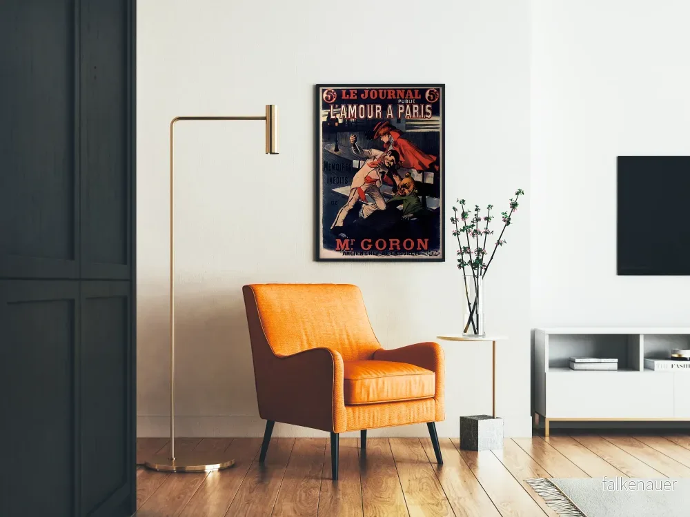 Vintageposter Le Journal: L'Amour à Paris av Mr Goron - Bild 2