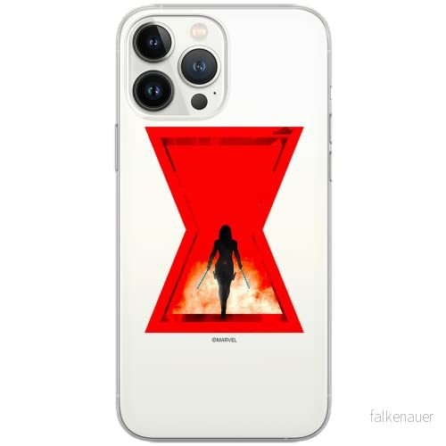 ERT GROUP mobiltelefonfodral för Iphone 13 PRO MAX originalt och officiellt licensierat Marvel mönster Black Widow 009 Vit optimalt anpassad till formen på mobiltelefonen, gedeeltelijk transparant 5903932864625