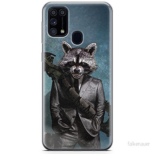 ERT GROUP mobiltelefonfodral för Samsung M31 originalt och officiellt licensierat Marvel mönster Rocket 002 optimalt anpassad till formen på mobiltelefonen, fodral tillverkad av TPU plast 5904805481529
