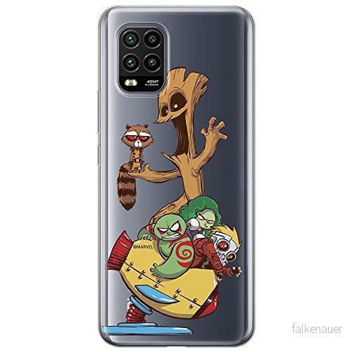 ERT GROUP mobiltelefonfodral för Xiaomi MI 10 LITE originalt och officiellt licensierat Marvel mönster Guardians of the Galaxy 020 anpassad till formen på mobiltelefonen, gedeeltelijk transparant 5903537164366