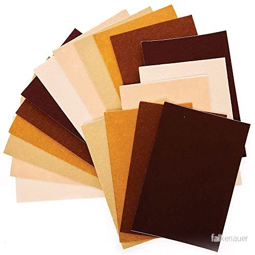 Baker Ross FX201 självhäftande filtplattor i 6 hudfärger 18 pack, 22 cm x 15 filtplatta, hudfärgat pysselmaterial för barn och vuxna 5051174135833