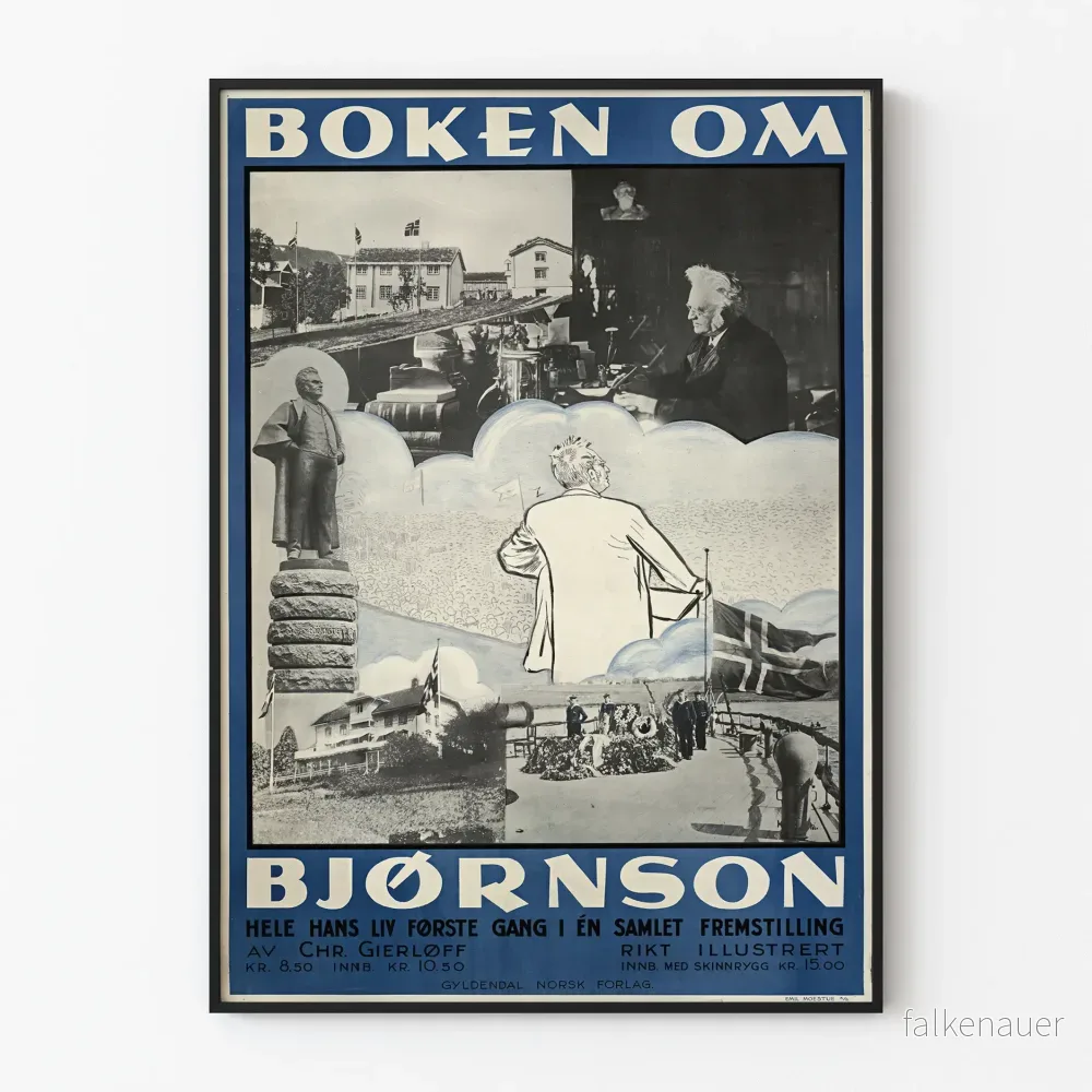 Vintageposter Boken om Bjørnson - Konstnärlig väggdekoration