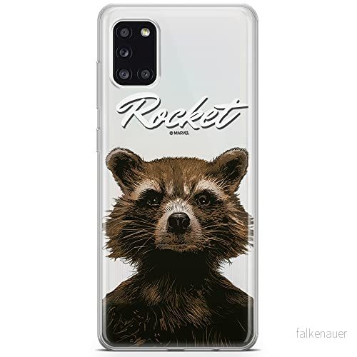 ERT GROUP mobiltelefonfodral för Samsung A31 originalt och officiellt licensierat Marvel mönster Rocket 006 optimalt anpassad till formen på mobiltelefonen, gedeeltelijk transparant 5903040214602