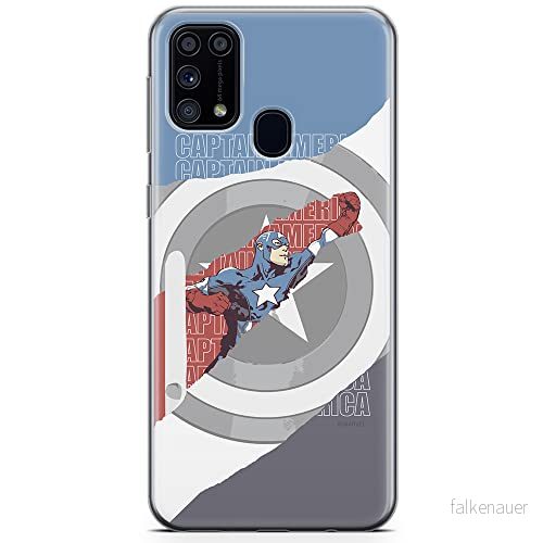 ERT GROUP mobiltelefonfodral för Samsung M31 originalt och officiellt licensierat Marvel mönster Captain America 013 optimalt anpassad till formen på mobiltelefonen, fodral tillverkad av TPU plast 5904805481499
