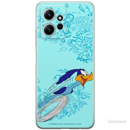 ERT GROUP mobiltelefonfodral för Xiaomi REDMI NOTE 12 4G originalt och officiellt licensierat Looney Tunes mönster Roadrunner 004, fodral tillverkad av TPU plast 5905795127671