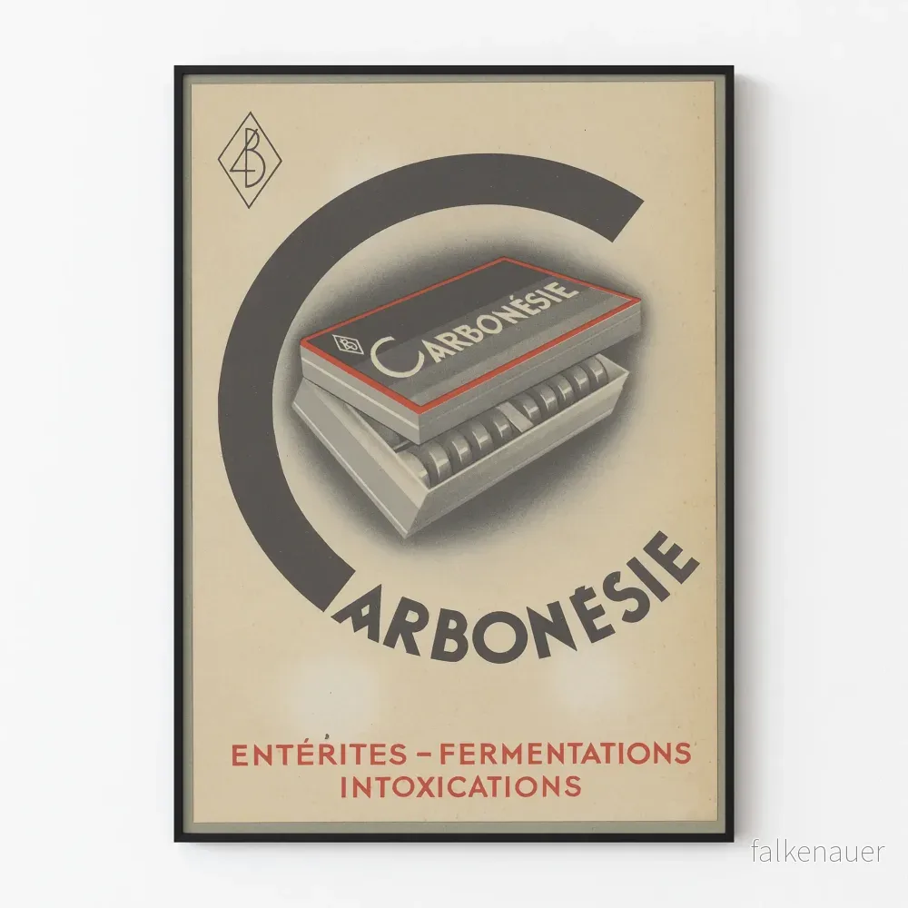 Vintageposter Carbonésie för retro väggdekoration