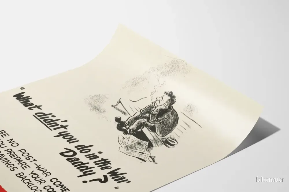 Vintage affisch för kampanj av krigsbesparingscertifikat - Bild 3