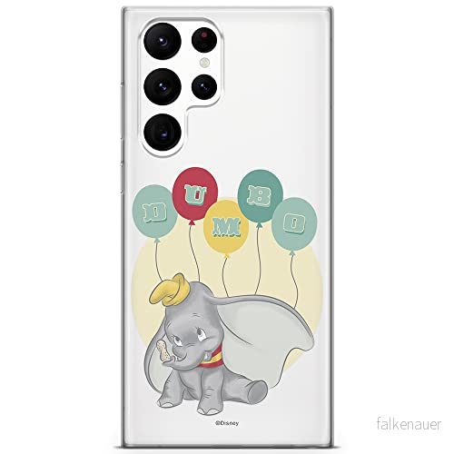ERT GROUP mobiltelefonfodral för Samsung S22 ULTRA originalt och officiellt licensierat Disney mönster Dumbo 003 optimalt anpassad till formen på mobiltelefonen, gedeeltelijk transparant 5904805278457