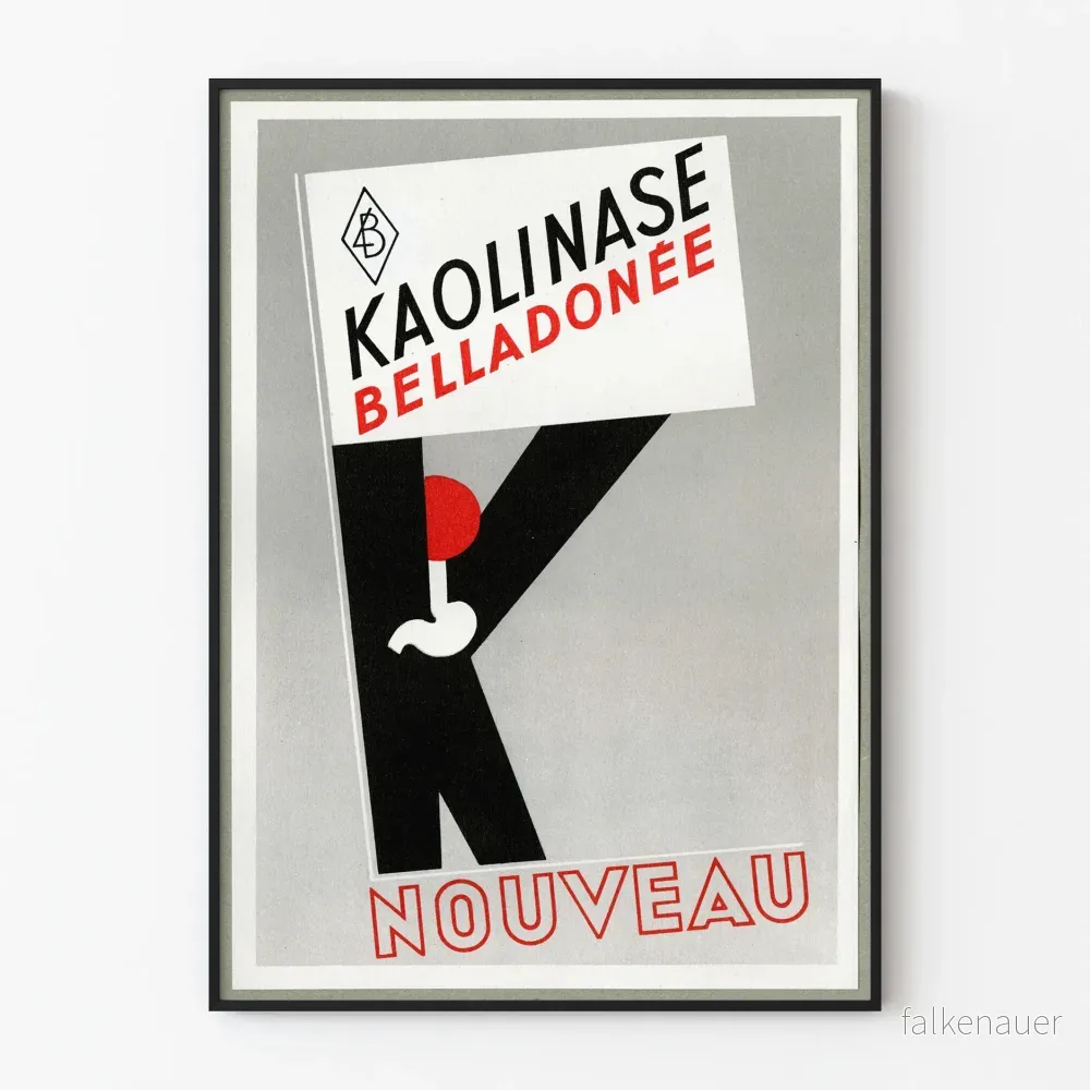 Vintage reklamposter för Kaolinase Belladonée