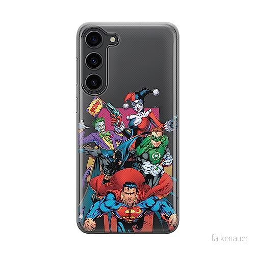 ERT GROUP mobiltelefonfodral för Samsung S23 PLUS originalt och officiellt licensierat DC mönster Justice League 004 optimalt anpassad till formen på mobiltelefonen, gedeeltelijk transparant 5905511436735