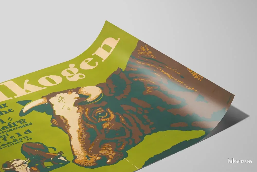 Vintageposter Melkogen för mjölkkorfodring - Bild 2