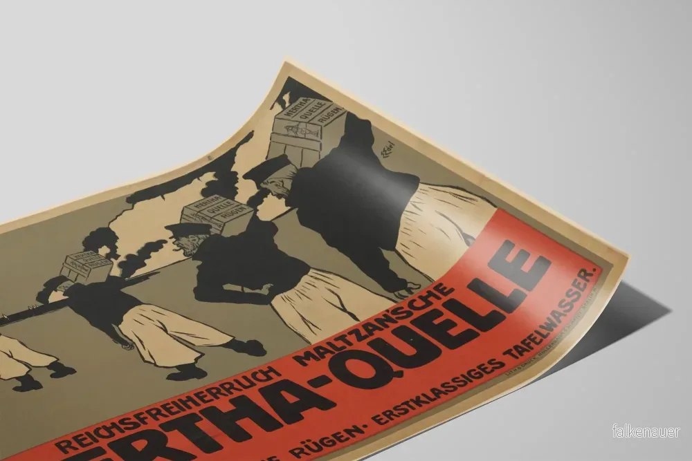 Vintage reklamposter Hertha-Quelle mineralvatten - Bild 2