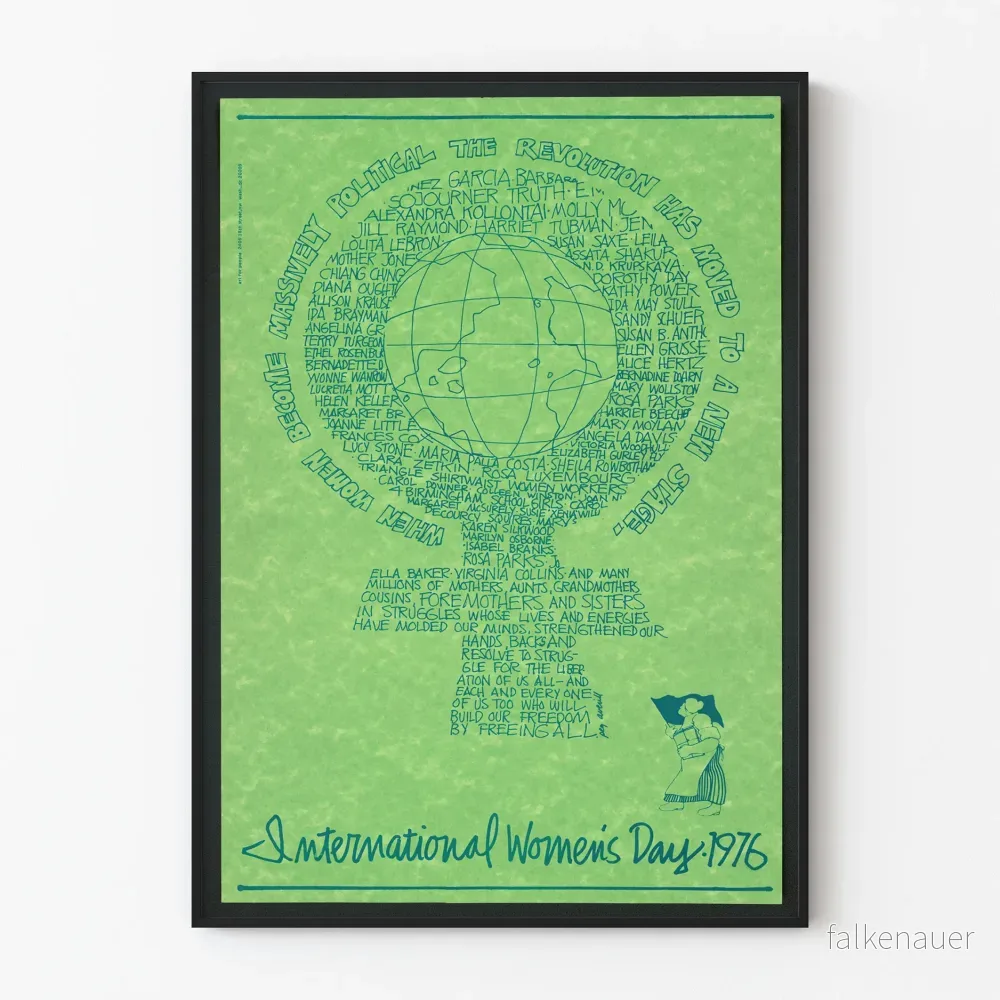 Vintageposter för Internationella kvinnodagen 1976