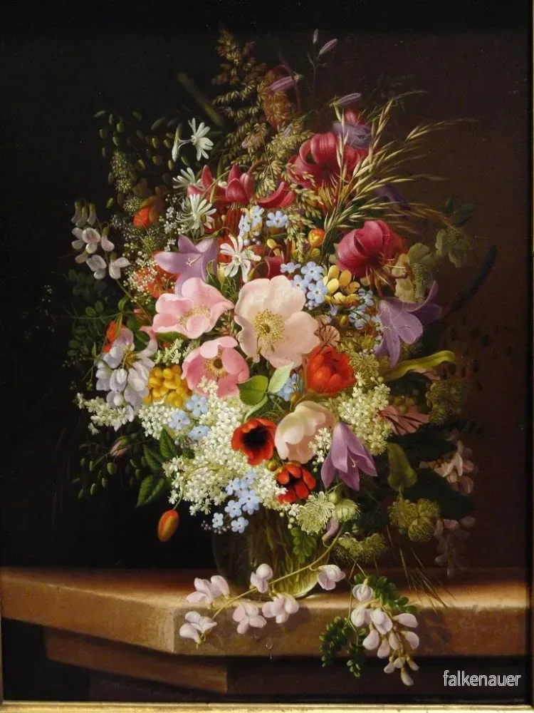 Målning av blomsterstilleben - Adelheid Dietrich | Konsttryck - Bild 2