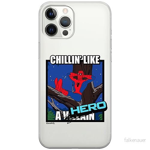 ERT GROUP mobiltelefonfodral för Iphone 12 PRO MAX originalt och officiellt licensierat Marvel mönster Spider Man 033 optimalt anpassad till formen på mobiltelefonen, gedeeltelijk transparant 5905795008789