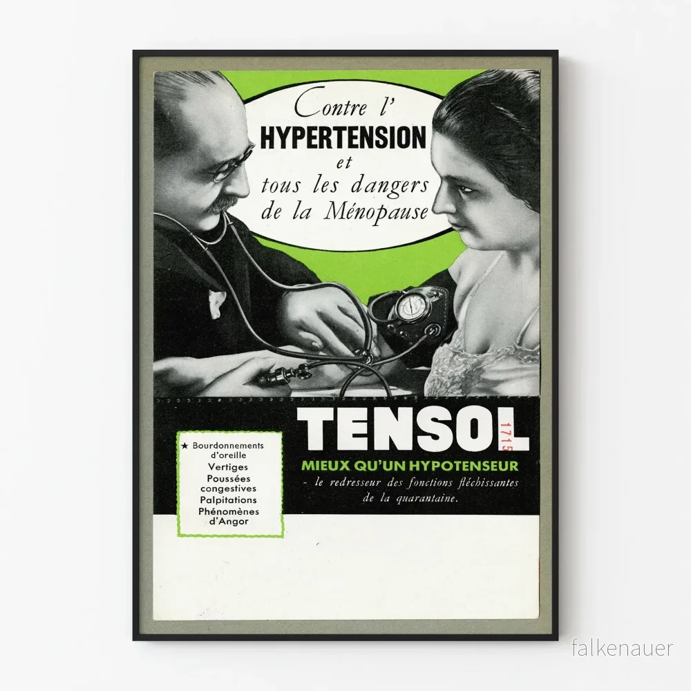Vintageposter mot hypertoni och klimakteriet - TENSOL