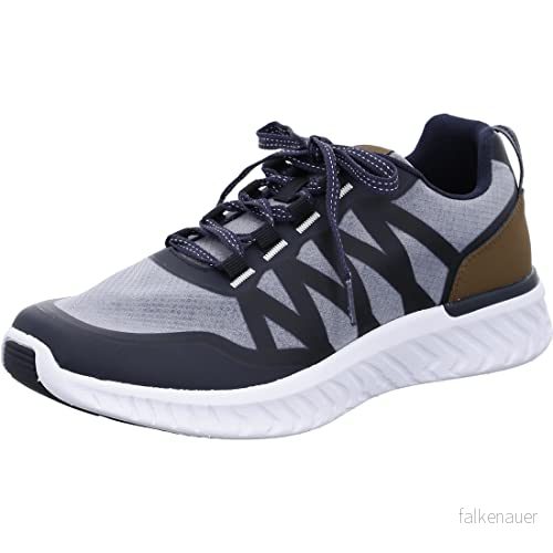 ARA San Diego sneakers för män, Stål blå konjak, 39 EU 4054928390794