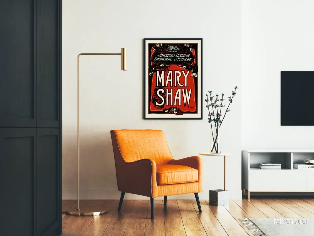 Vintageposter av Mary Shaw, amerikansk känslosam skådespelerska - Bild 2