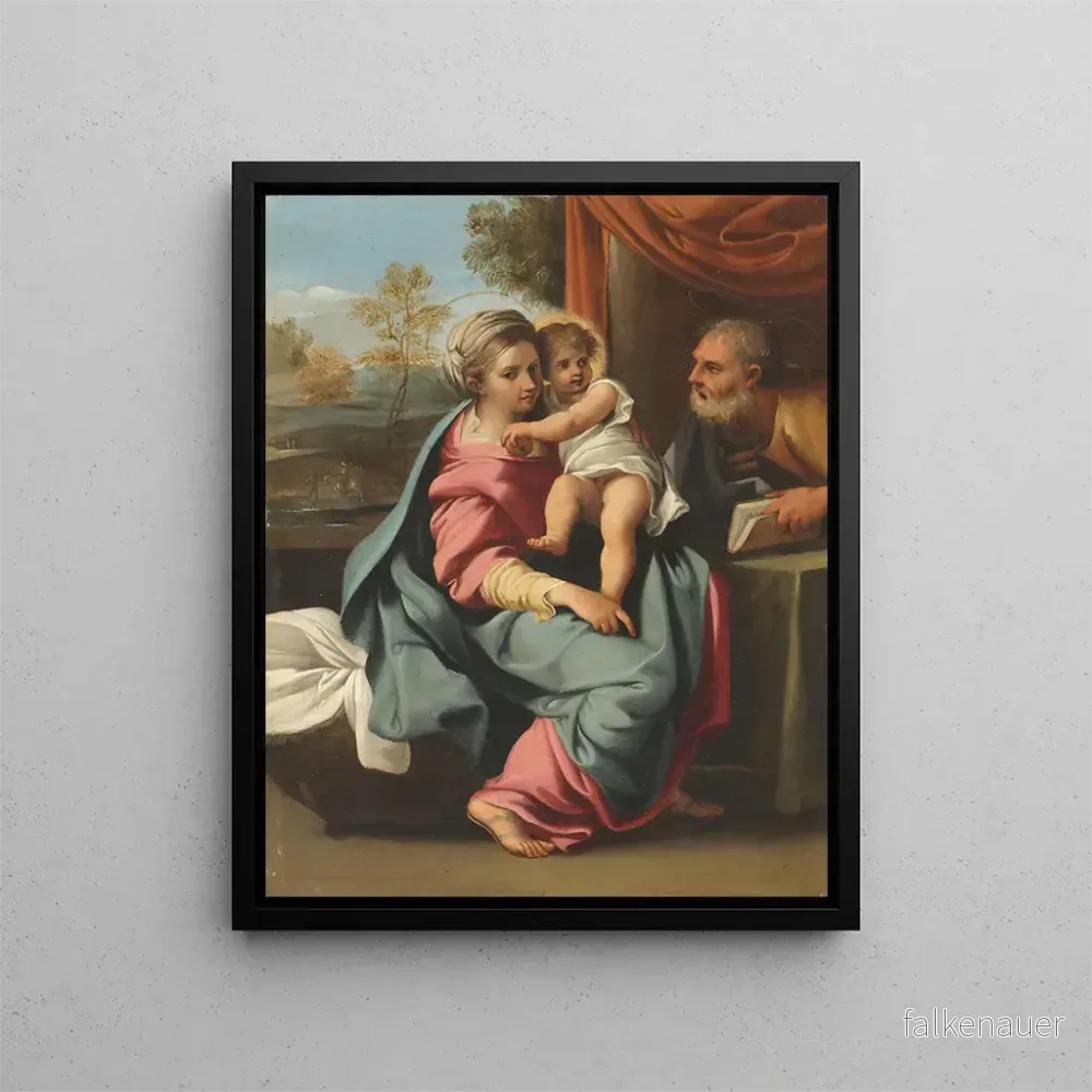 Målning La Sainte Famille - Antonio Carracci | Konsttryck