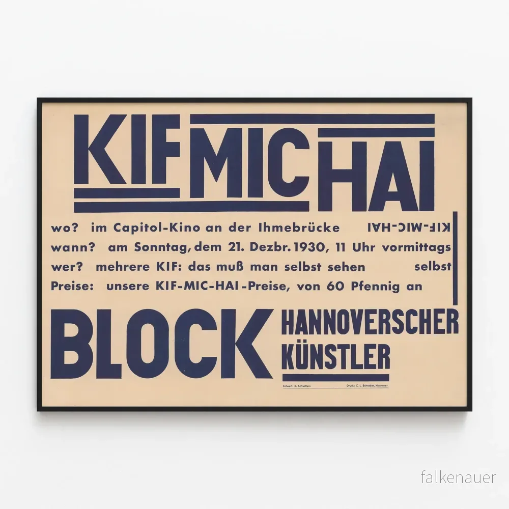 Poster KIF MIC HAI Block - Vintage Typografisk Väggdekoration