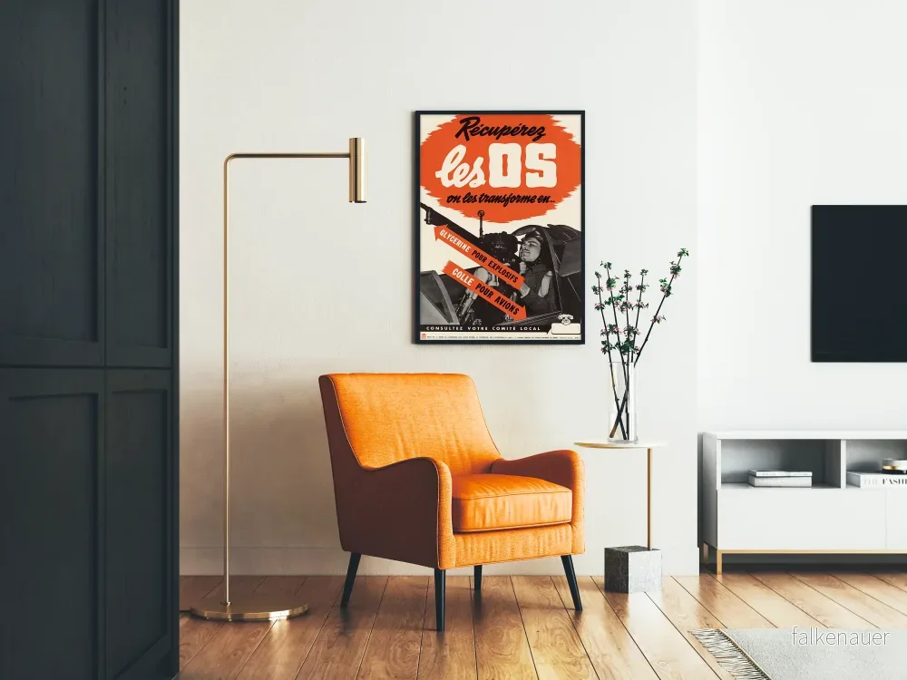Vintageposter Hämta benen - Retro väggdekoration - Bild 2