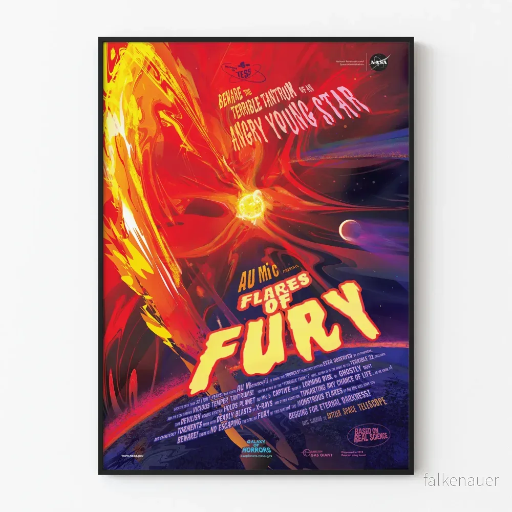 Poster Konstnär Flares of Fury - Väggdekoration Vetenskap och Rymd