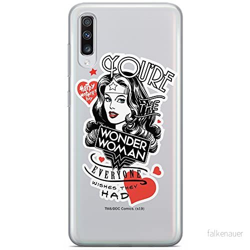 ERT GROUP mobiltelefonfodral för Samsung A70 originalt och officiellt licensierat DC mönster Wonder Woman 014 optimalt anpassad till formen på mobiltelefonen, gedeeltelijk transparant 5902980473483