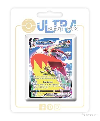 Braségali VMAX (Blaziken VMAX) TG15/TG30 Rapid Strike Shiny Pokémon Gallery Ultraboost X Epée et Bouclier 12 Tempête Argentée Box med 10 franska kort 3701604914492