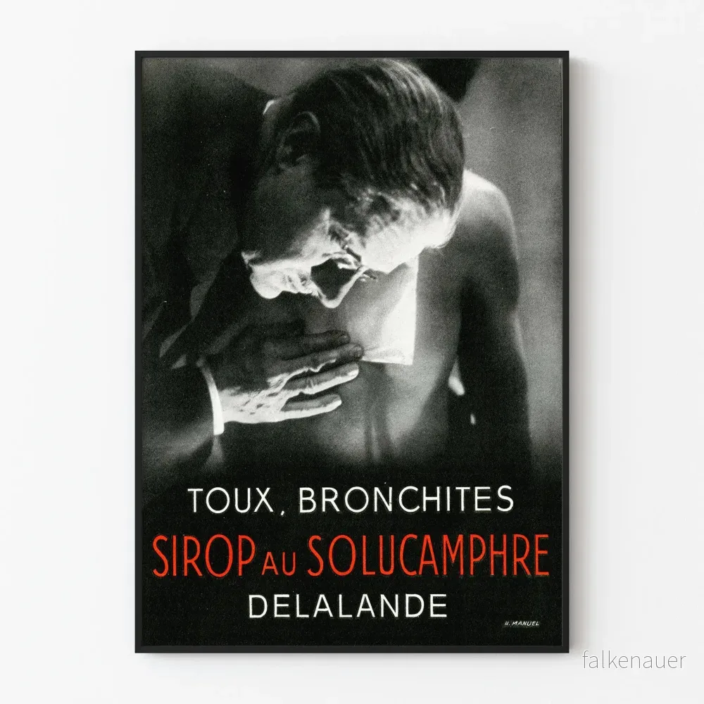 Vintageposter för Siraps med Solucamphre - Medicinsk väggdekoration