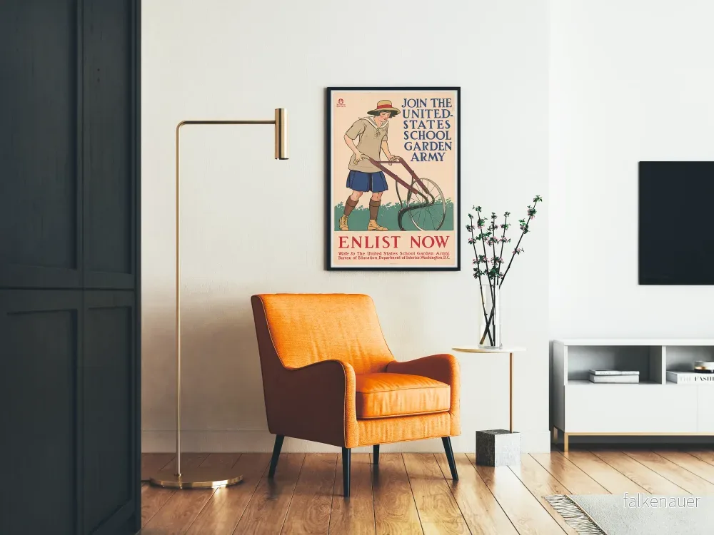 Vintageposter Gå med i de Förenta Staternas Skolgårdsarmé - Bild 2