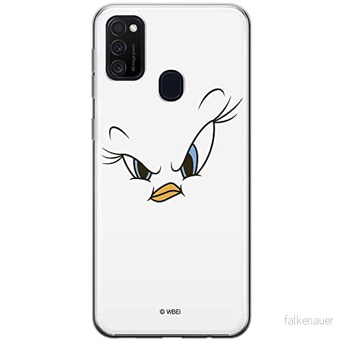 ERT GROUP mobiltelefonfodral för Samsung M21 originalt och officiellt licensierat Looney Tunes mönster Tweety 001 optimalt anpassad till formen på mobiltelefonen, fodral tillverkad av TPU plast 5903040482773