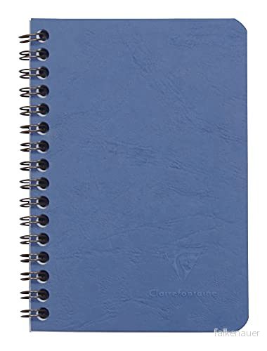 Clairefontaine 785924C spiralbok (Age Bag rutig, 9,5 x 14 cm, 50 ark) 1 st blå 3329687859242