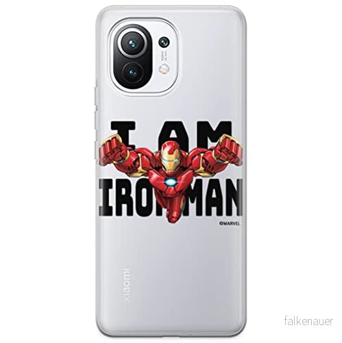 ERT GROUP mobiltelefonfodral för Xiaomi 11 originalt och officiellt licensierat Marvel mönster Iron Man 028 optimalt anpassad till formen på mobiltelefonen, gedeeltelijk transparant 5904805141638