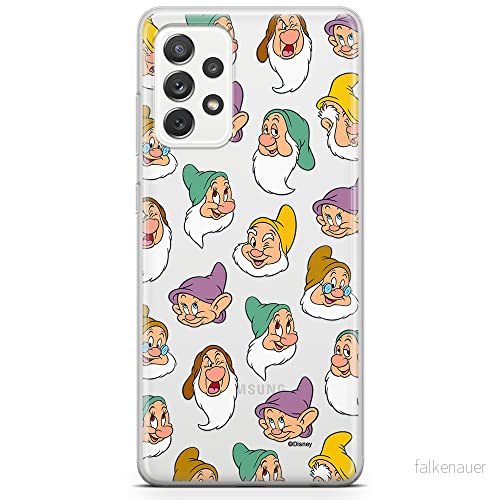 ERT GROUP mobiltelefonfodral för Samsung A73 5G originalt och officiellt licensierat Disney mönster Snow White and the Seven Dwarfs 015 anpassad till formen på mobiltelefonen, gedeeltelijk transparant 5905131777348