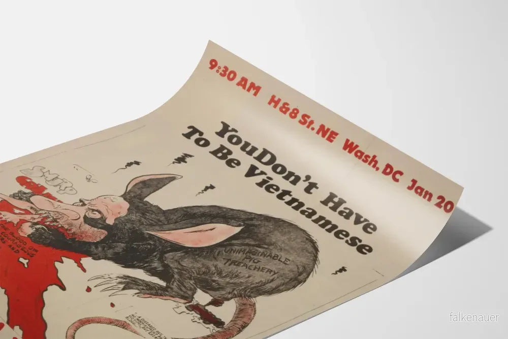 Vintageposter You Don't Have To Be Vietnamese To Smell A Rat - Bild 3