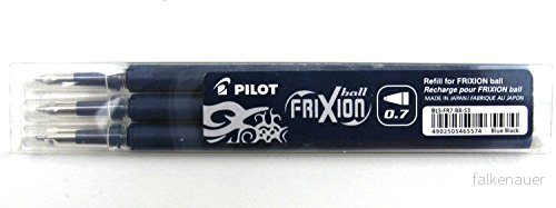Pilot BLS-FR7-BB Reservpatroner och Reservdelar kulspetspenna Frixion Blå/Svart 4902505465574
