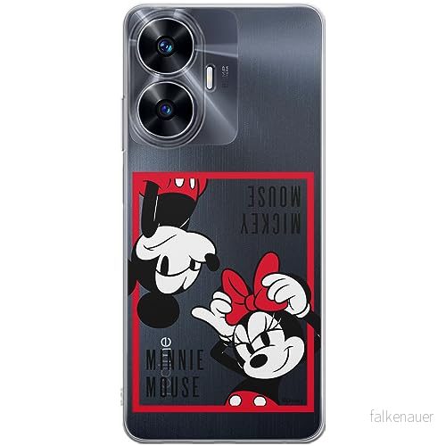 ERT GROUP mobiltelefonfodral för Realme C55 originalt och officiellt licensierat Disney mönster Mickey & Minnie 019 optimalt anpassad till formen på mobiltelefonen, gedeeltelijk transparant 5905511872175