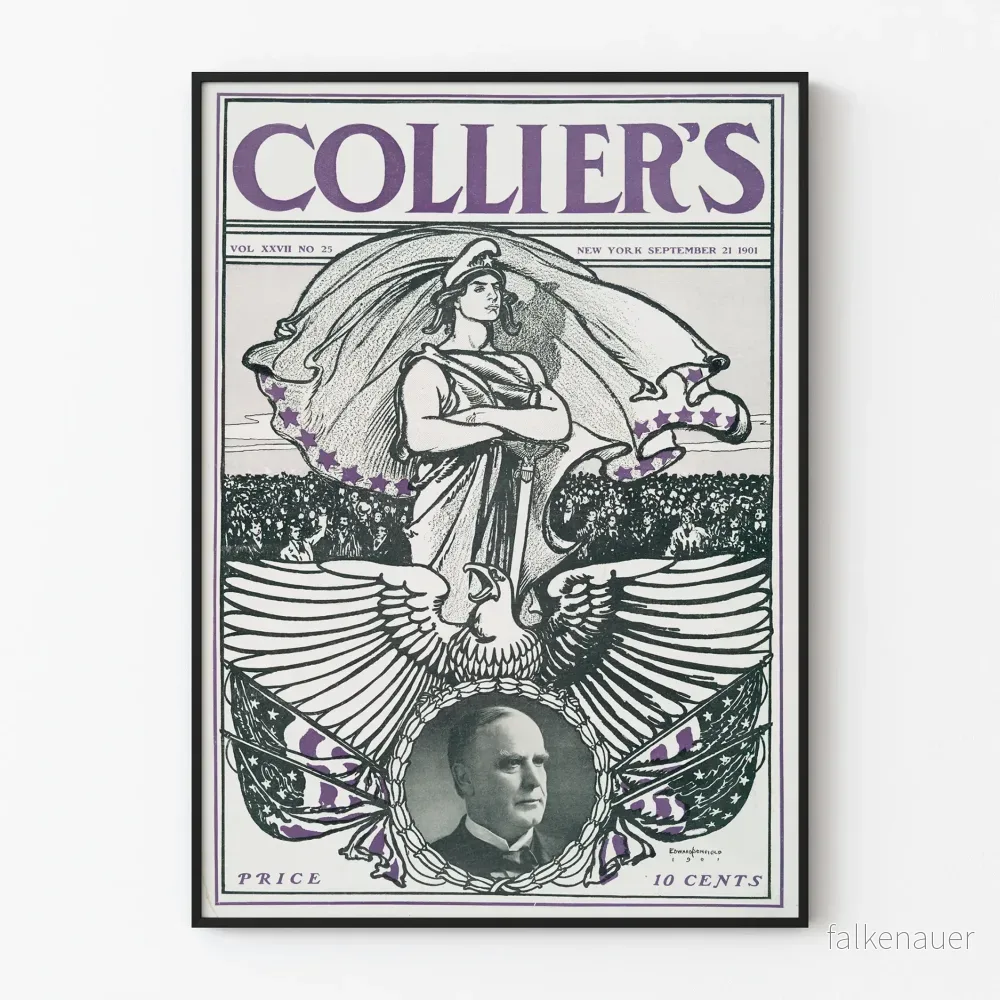 Vintageposter Collier's Vol XXVII - Amerikansk retro väggdekoration