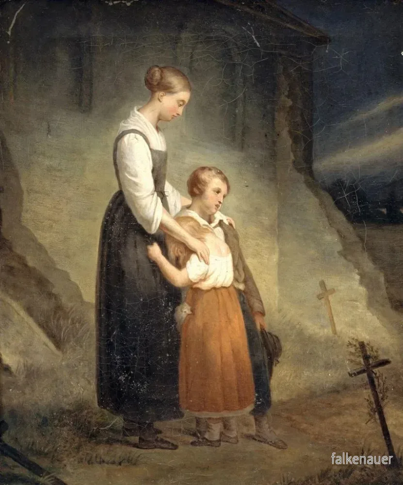 Målning Les orphelins - Ary Scheffer | Konsttryck - Bild 2