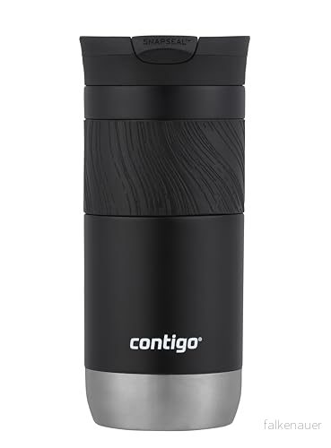 Contigo Byron 2.0 Snapseal termos, termosmugg av rostfritt stål, kaffetermos i farten, läckagesäker, håller drycken varm upp till 7 timmar, BPA fritt lock som tål maskindisk, 470 ml 840276163784