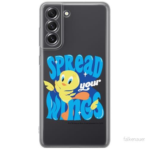 ERT GROUP mobiltelefonfodral för Samsung S21 FE originalt och officiellt licensierat Looney Tunes mönster Tweety 014 optimalt anpassad till formen på mobiltelefonen, gedeeltelijk transparant 5905795096700