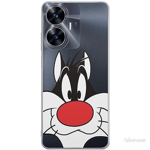 ERT GROUP mobiltelefonfodral för Realme C55 originalt och officiellt licensierat Looney Tunes mönster Sylvester 001 optimalt anpassad till formen på mobiltelefonen, gedeeltelijk transparant 5905511875268