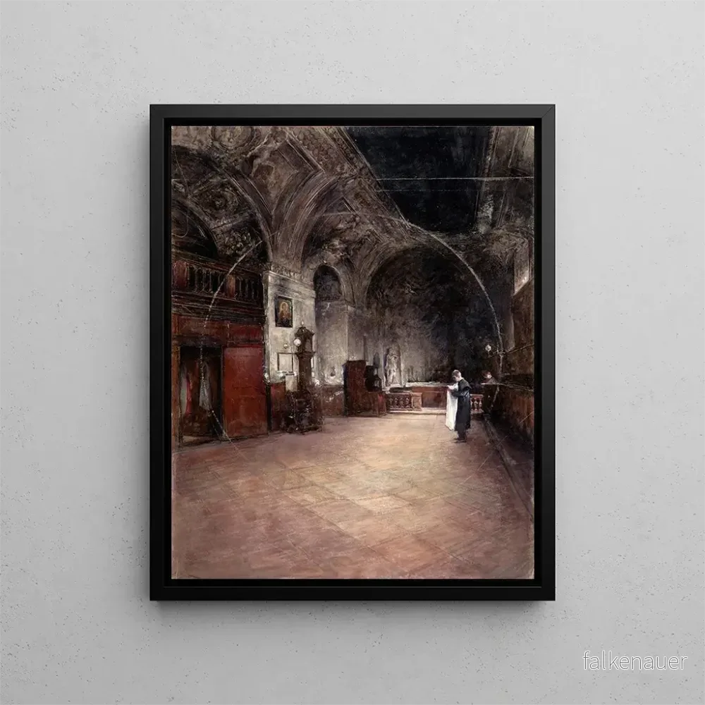Målning La sacristie de l’église Saint-Étienne de Vienne – Alfred Edler von Pflügl Målning La sacristie de l’église Saint-Étienne de Vienne – Alfred Edler von Pflügl
