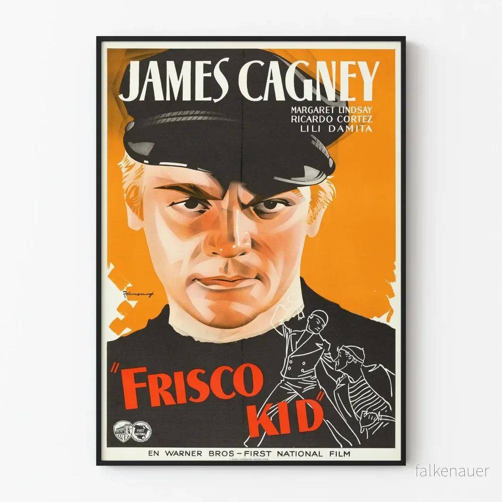 Vintage filmposter Frisco Kid med James Cagney