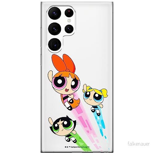 ERT GROUP mobiltelefonfodral för Samsung S22 ULTRA originalt och officiellt licensierat The Powerpuff Girls mönster 032, gedeeltelijk transparant 5905511977764