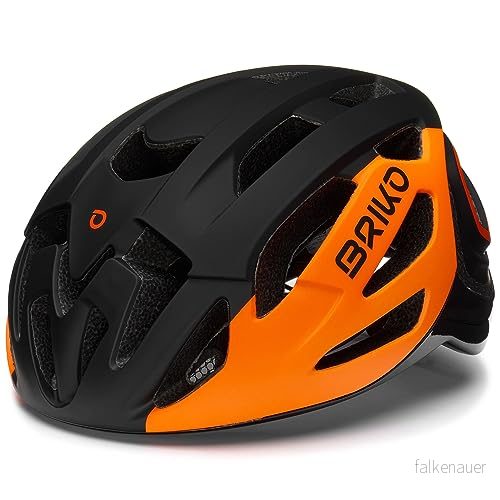 Briko Blaze, Helmet Unisex Vuxen, Matt Black Orange, M 8058128913803