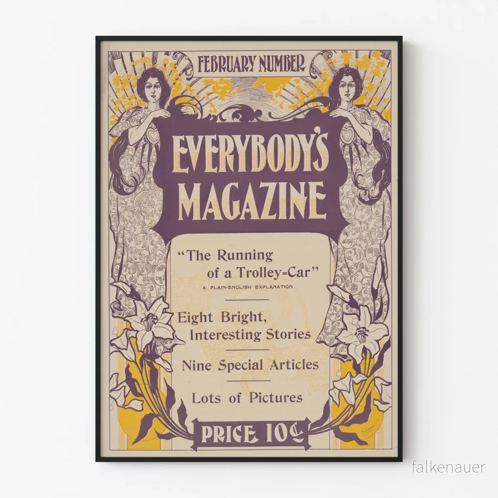 Vintageposter Everybody's Magazine - Februari