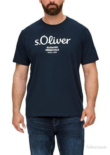 s.Oliver MET LOGO Tshirt med print, Storlek: 4XL, Navy 4099973856628
