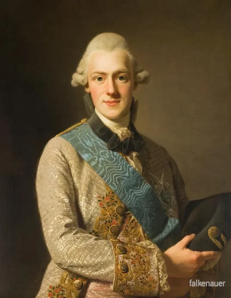 Målning av Brodern till hertig Fredrik-Adolphe Gustave III - Alexander Roslin | Konsttryck - Bild 2